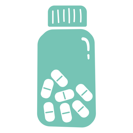 Bottle with Pills PNG Design