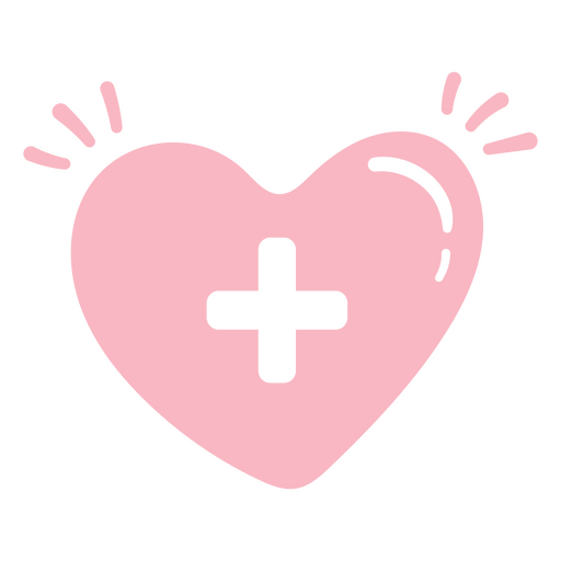 Heart with Pharmacy Cross PNG Design
