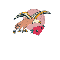 Águia voando com tatuagem de flechas Transparent PNG