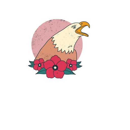 Eagle Screeching Tattoo PNG Design