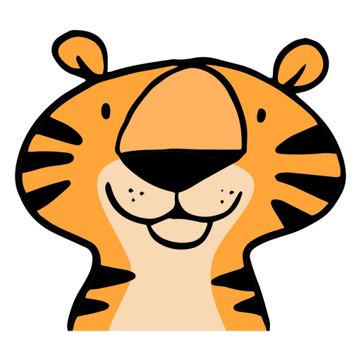 Tigre animal fofo Desenho PNG