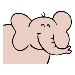 Cute animal elephant PNG Design