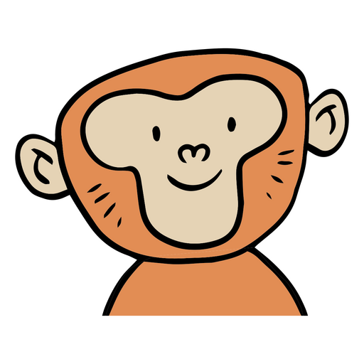 Design PNG E SVG De Macaco Fofo Para Camisetas