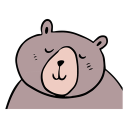 Lindo oso animal sonriente Diseño PNG