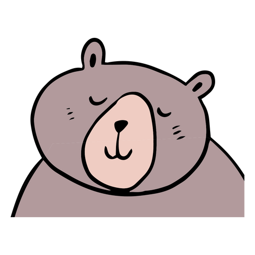 Cute smiling animal bear PNG Design