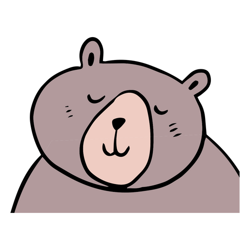 Lindo urso animal sorridente Desenho PNG