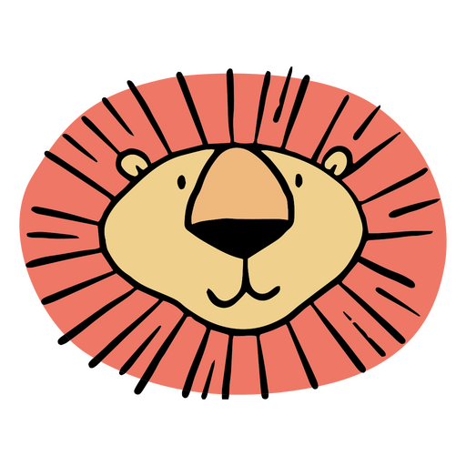 Cute animal lion PNG Design