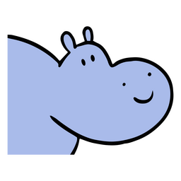 Cute animal hippo PNG Design Transparent PNG