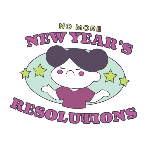 Insignia de año nuevo de resoluciones Diseño PNG
