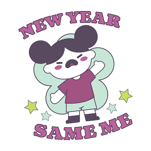 Same me New Year badge
