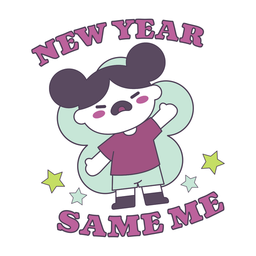 Same me New Year badge PNG Design