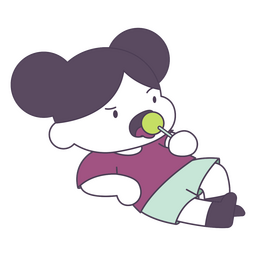 Chica con piruleta Diseño PNG