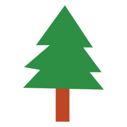 Pinheiro verde plano Desenho PNG