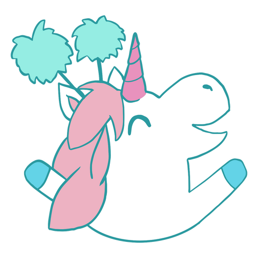 Lindo unicornio vacaciones kawaii Diseño PNG
