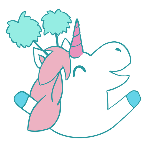 Süßer Einhorn-Urlaub kawaii PNG-Design