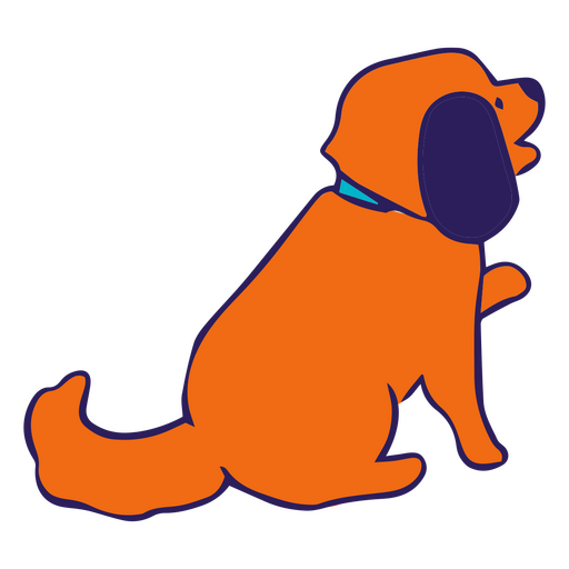 Cão de traçado de cor de ano novo Desenho PNG