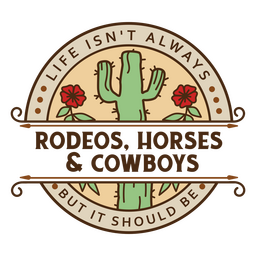 Rodeo cactus badge PNG Design Transparent PNG