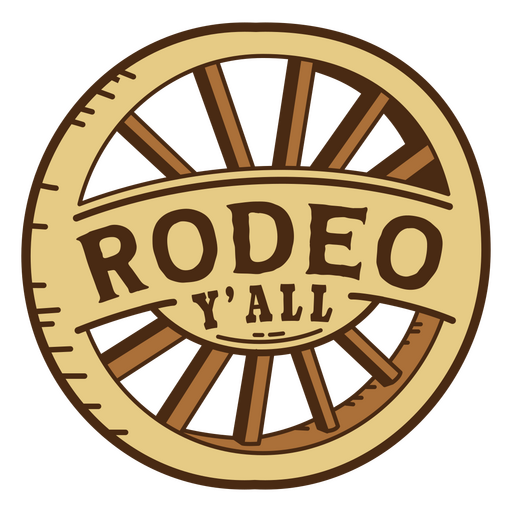 Rodeo-Rad-Abzeichen PNG-Design