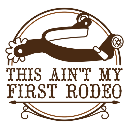 Erstes Rodeo-Pferdeabzeichen PNG-Design