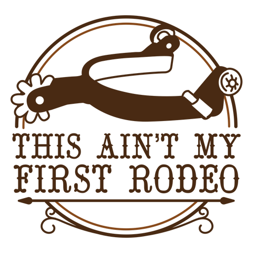 First rodeo horse badge PNG Design