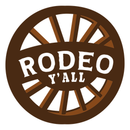 Rodeo horse badge PNG Design