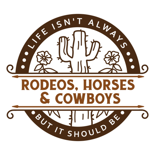 Rodeo and cowboys Wild West badge PNG Design
