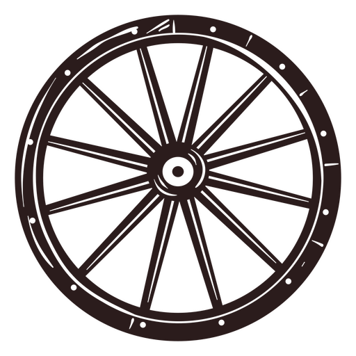Icono de rueda del salvaje oeste Diseño PNG