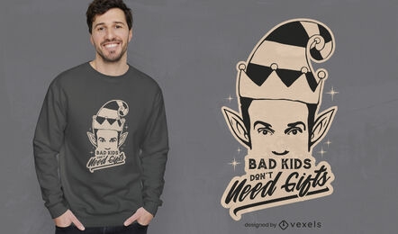 Los niños malos no necesitan regalos diseño de camiseta