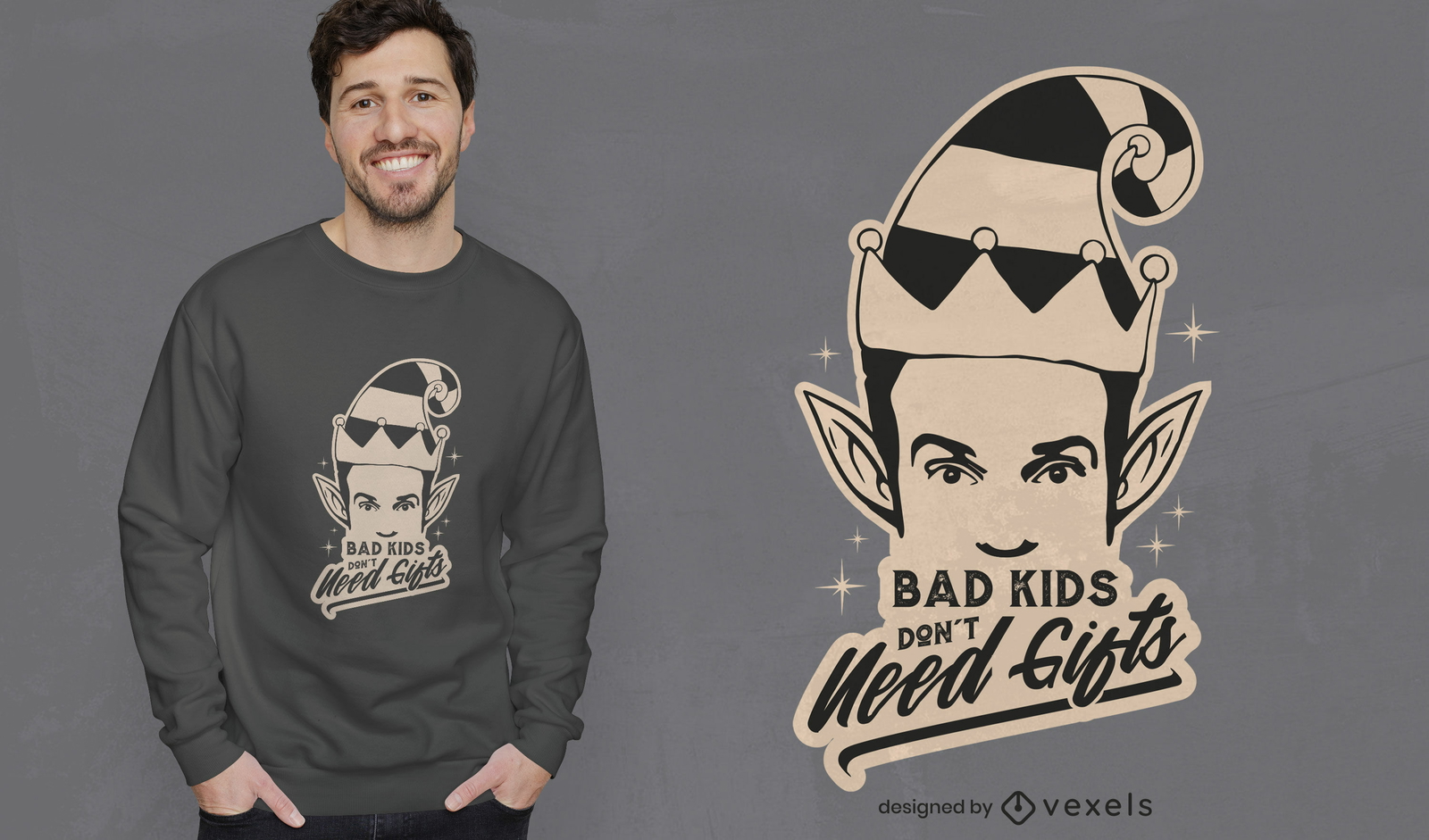 Böse Kinder brauchen keine Geschenke T-Shirt-Design