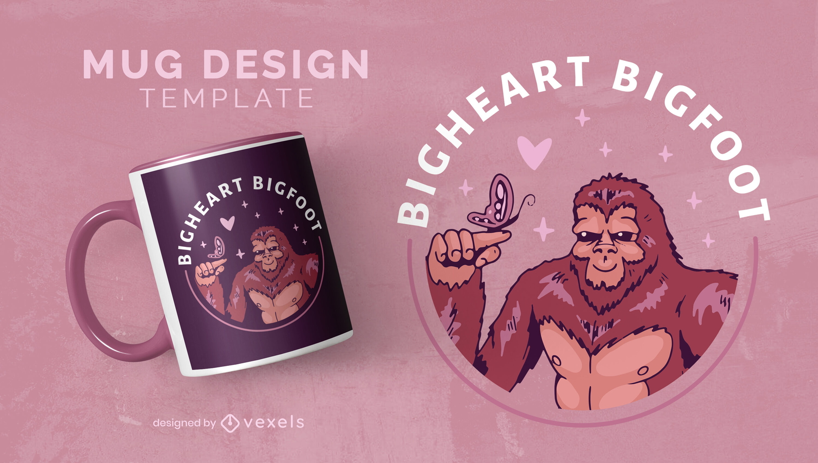 Diseño de taza Big Foot Big Heart