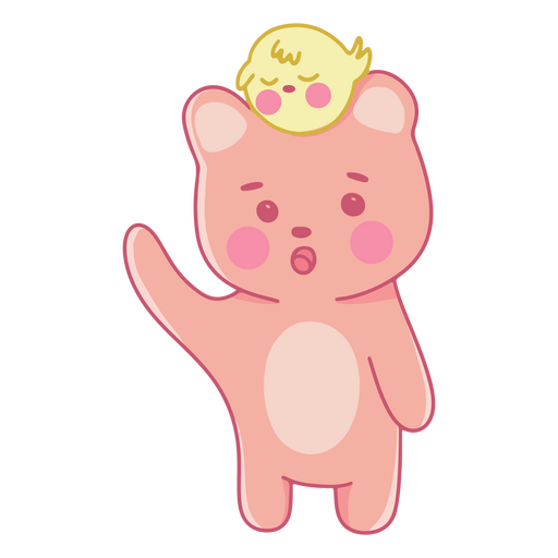 Urso animal de desenho animado kawaii