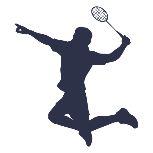 Silueta de deporte de bádminton de hombre Diseño PNG