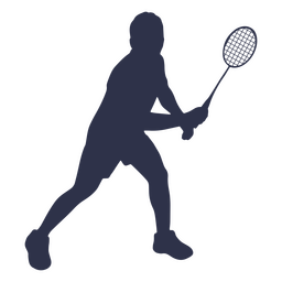 Mann Badminton-Silhouette