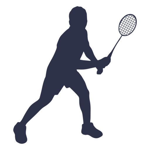 Silueta de hombre b?dminton Diseño PNG