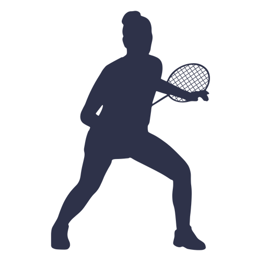 Mulher silhueta de esporte de badminton