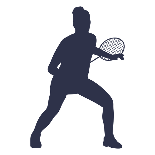 Silueta de deporte de bádminton de mujer Diseño PNG