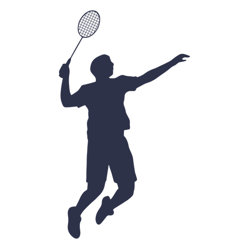 Mann Badminton-Menschen-Silhouette