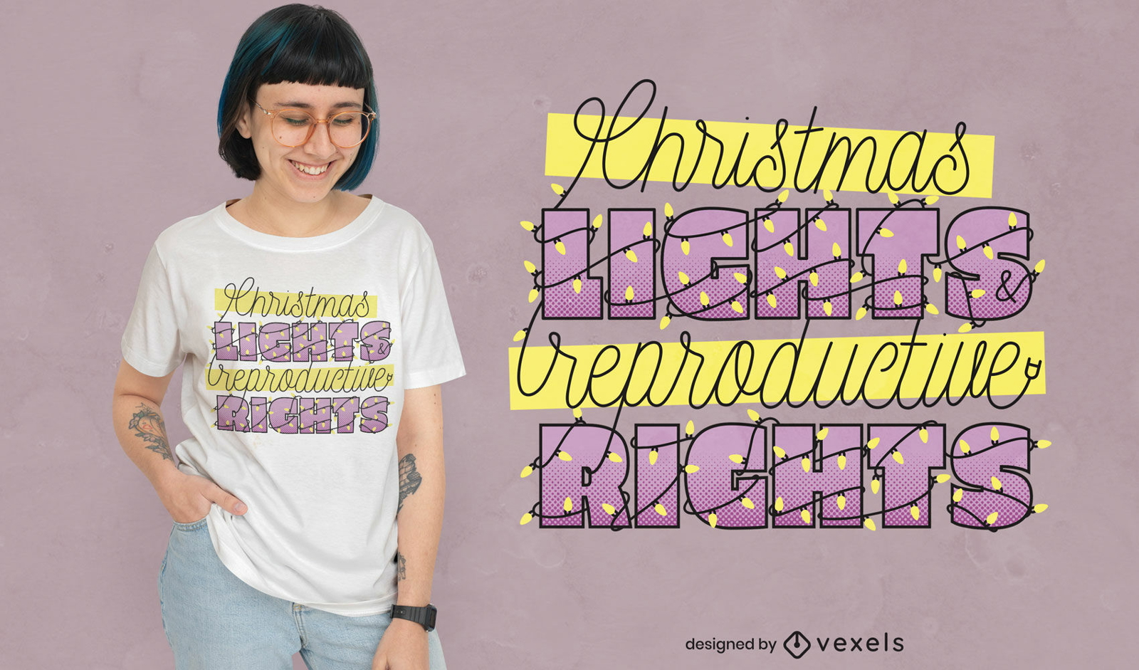 Reproductive rights Christmas t-shirt design