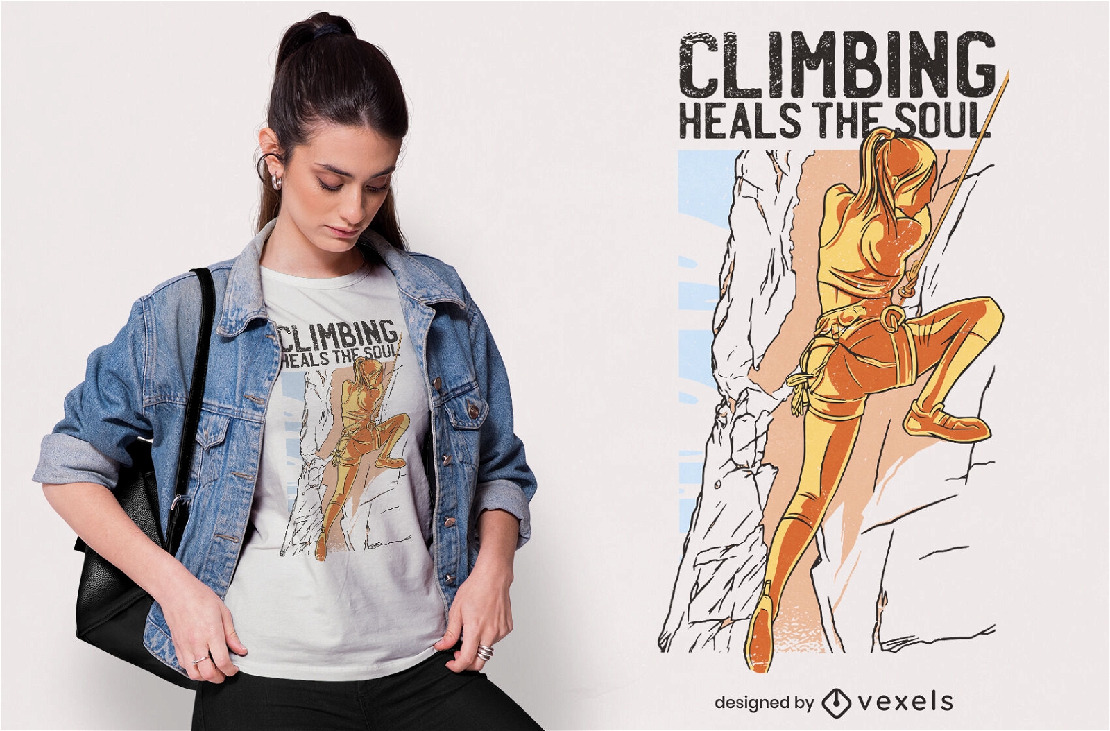 Klettern heilt das Seelen-T-Shirt-Design