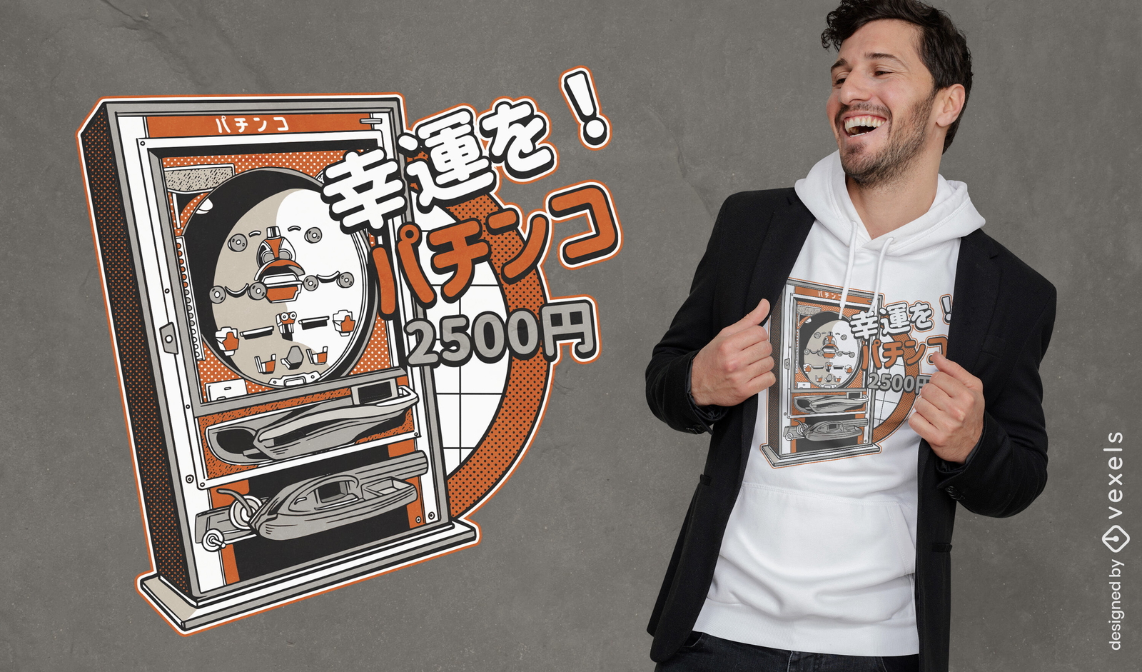 Design de camiseta de máquina de jogo