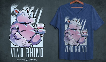 Diseño de camiseta Rhino whine