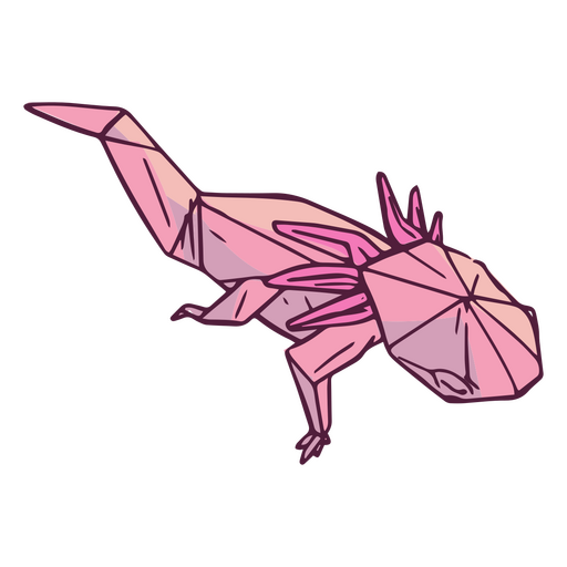 ?Origami axolote animal réptil Desenho PNG