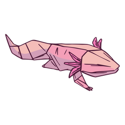 Animal de origami ajolote Diseño PNG