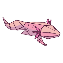 Axolotl origami animal