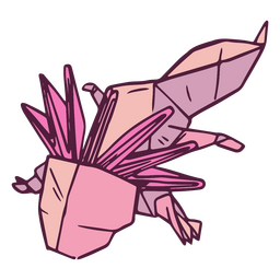 Origami axolotl salamandra animal Diseño PNG