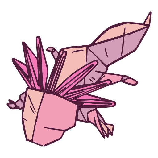 Origami axolotl salamandra animal Diseño PNG