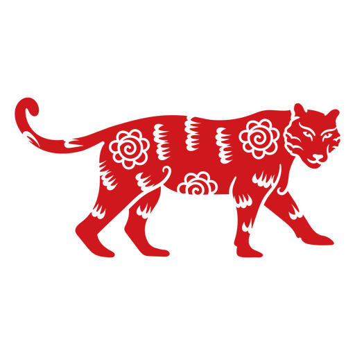 Signo del zodiaco del tigre del año nuevo chino Diseño PNG