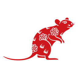 Chinese New Year rat zodiac sign PNG Design