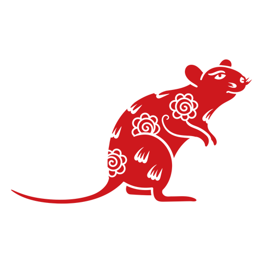 Signo zodiacal chino de la rata del A?o Nuevo Diseño PNG