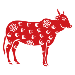 Chinese New Year Ox Zodiac Sign PNG & SVG Design For T-Shirts